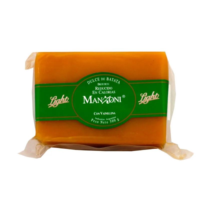 Dulce de Batata Light Sabor Vainilla 500 Grs Manzoni