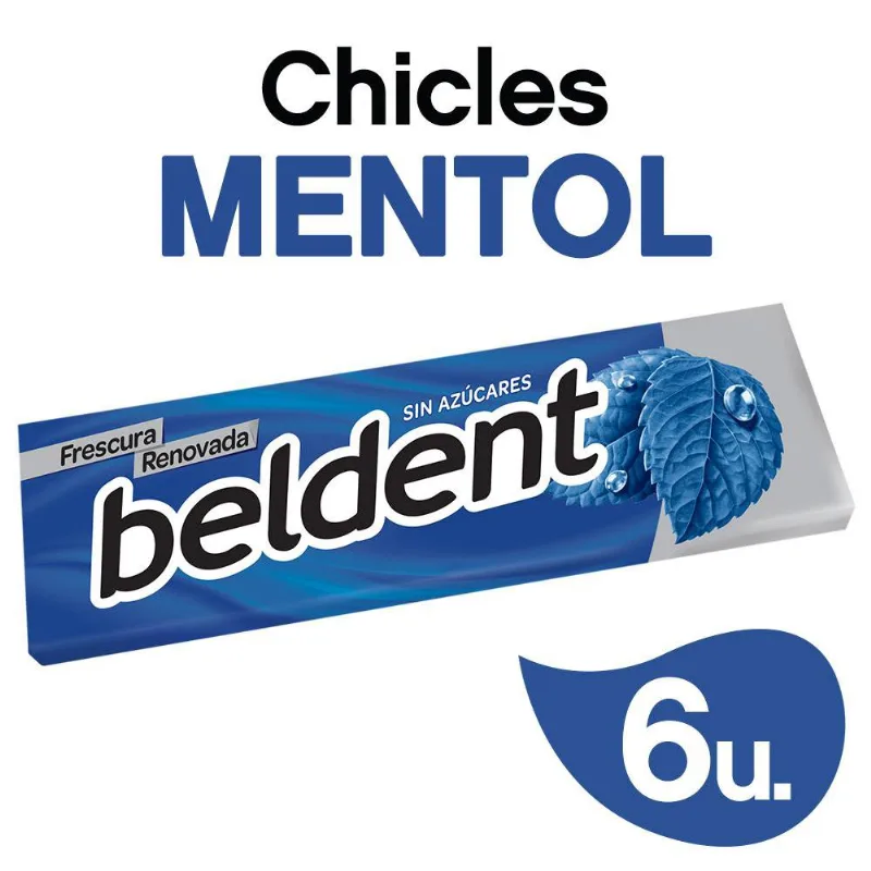 Chicle Beldent Mentol 10 Gr