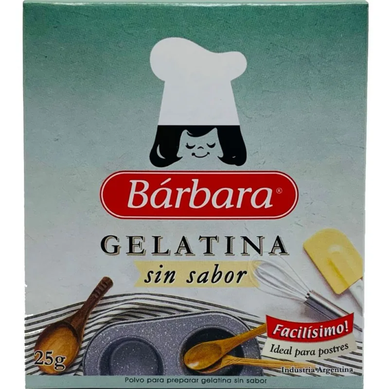 Gelatina Bárbara sin sabor 25 g.