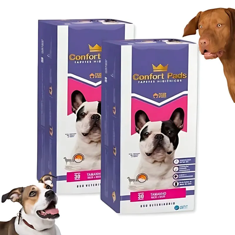 Kit 02 Tapetes Higiênico Confort Pads 80x60 - 30 Un