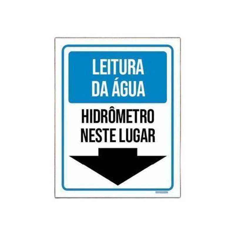 Kit 10 Placa Sinalização Leitura Água Hidrômetro Neste Lugar
