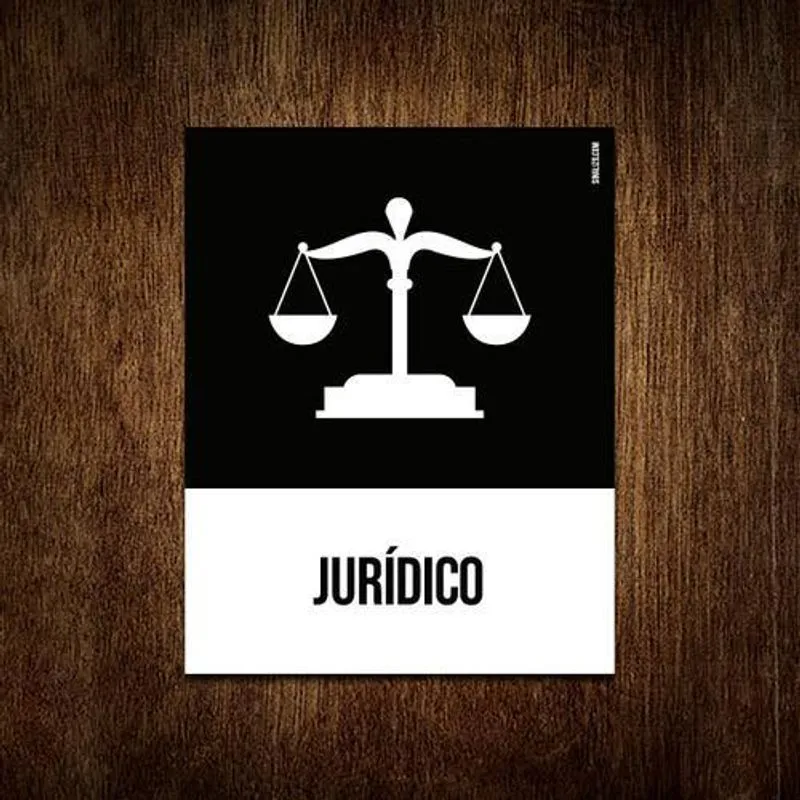 Placa Sinalização Ícone - Jurídico 18x23