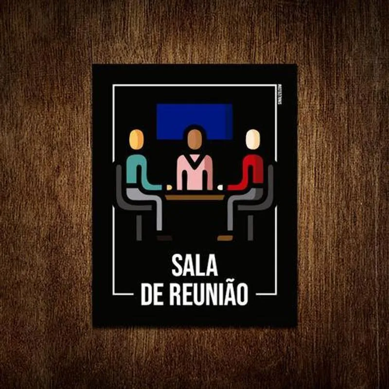 Placa Sinalização - Setor Sala De Reunião 18x23