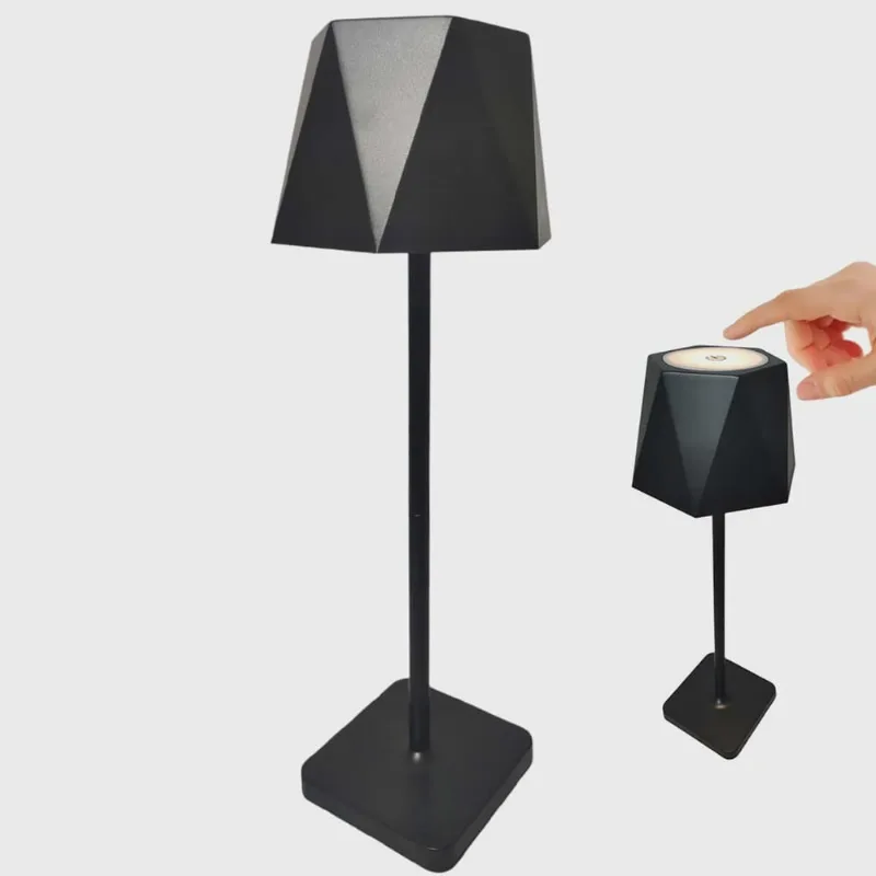 Luminaria Abajur Mesa LED 3 Tons Bateria Recarregavel USB Casa Quarto Cabeceira Sala Trabalho Recepçao Escritorio Moderna Iluminaçao Decoraçao