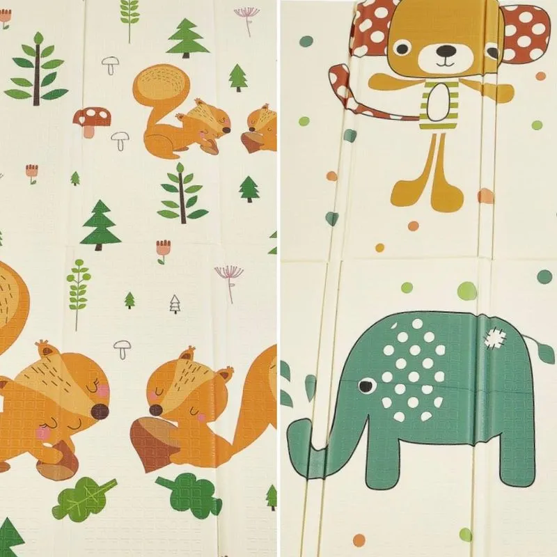 Tapete De Atividade Infantil Dupla Face 116x116cm Pequeno