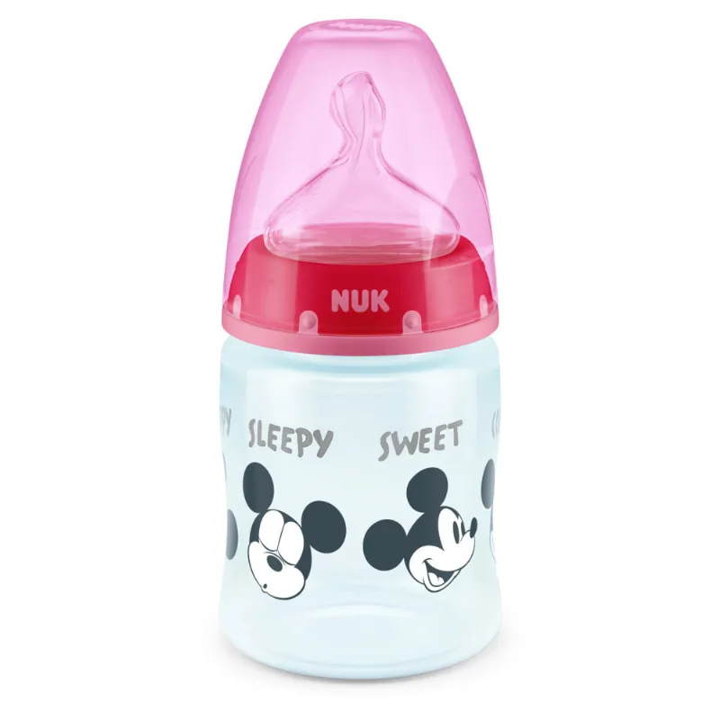 Mamadera NUK First Choice Disney Mickey Mouse Roja x 150 ml