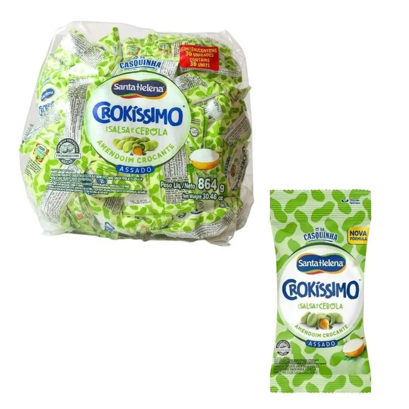 Amendoim Crokíssimo Salsa E Cebola - 2 Sacos/ 72 Pcts De 24g