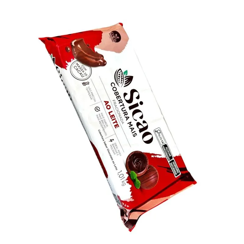 Cobertura Chocolate Fracionada Barra Sicao 1,01kg