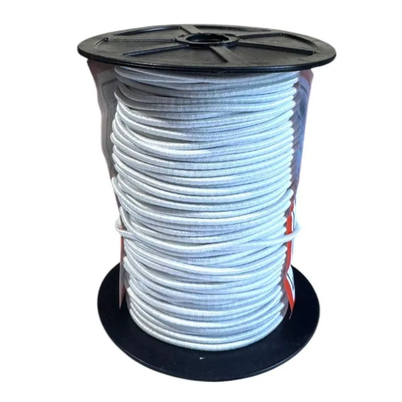 Kit 5 Rolos Elásticos Redondo Número 2 De 0.2mm Branco 50m