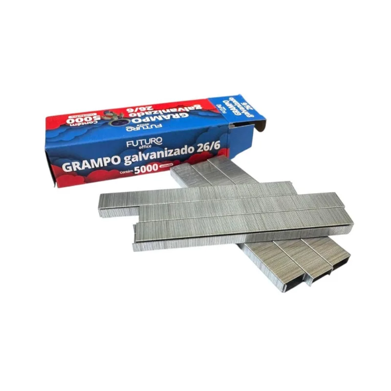 Grampo Galvanizado 26/6 Com 5.000Un Prendedor De Folhas