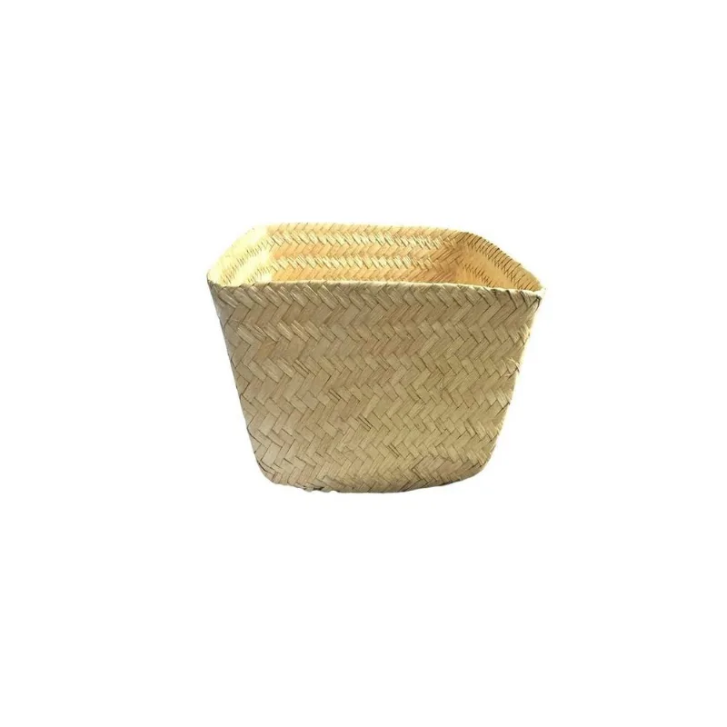 Kit 3 Cachepot Cestinho De Palha Grande 12x10cm Decoração