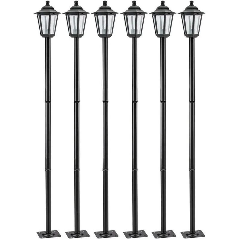 Kit 6 Postes para Jardim 1,71m Alumínio Dital Colonial Luminária Retrô Externa Bivolt