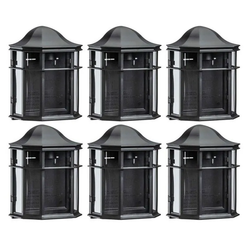 Conjunto 6 Arandelas Coloniais Externas Luminária De Ville Retrô Bivolt Jardim Fachada