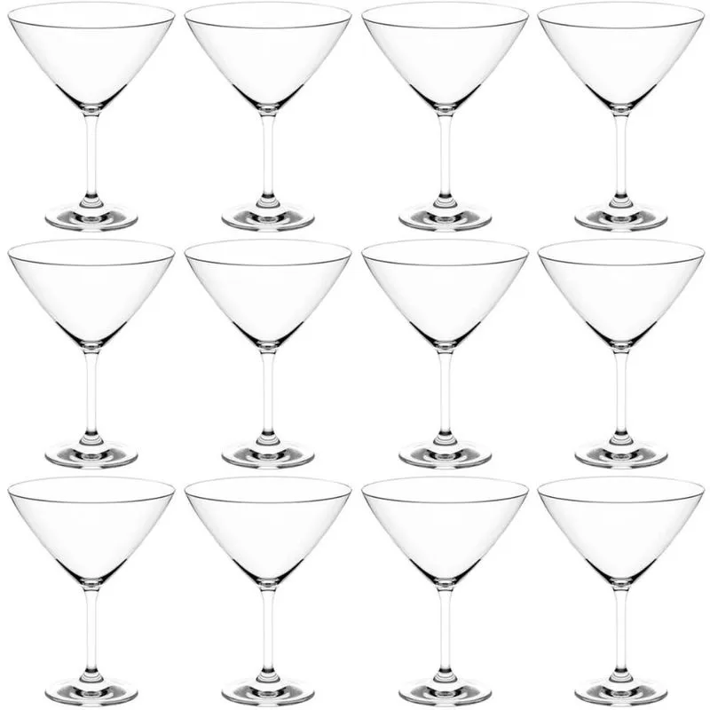 Conjunto 12 Taças de Cristal 210ml Dry para Martínis Drinks Coquetéis Haus Concept