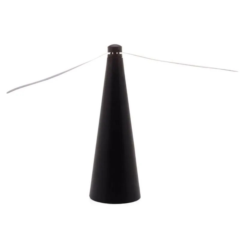Kit 2 Ventiladores de Mesa Repelente Mosquito Moscas 26x9cm a Pilha Lyor Plástico Preto