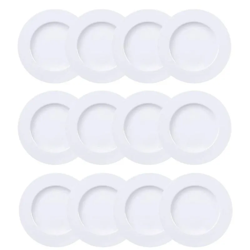 12 Pratos Pão Café da Manhã Lanche Porcelana Branco 17cm Maria Augusta Tramontina