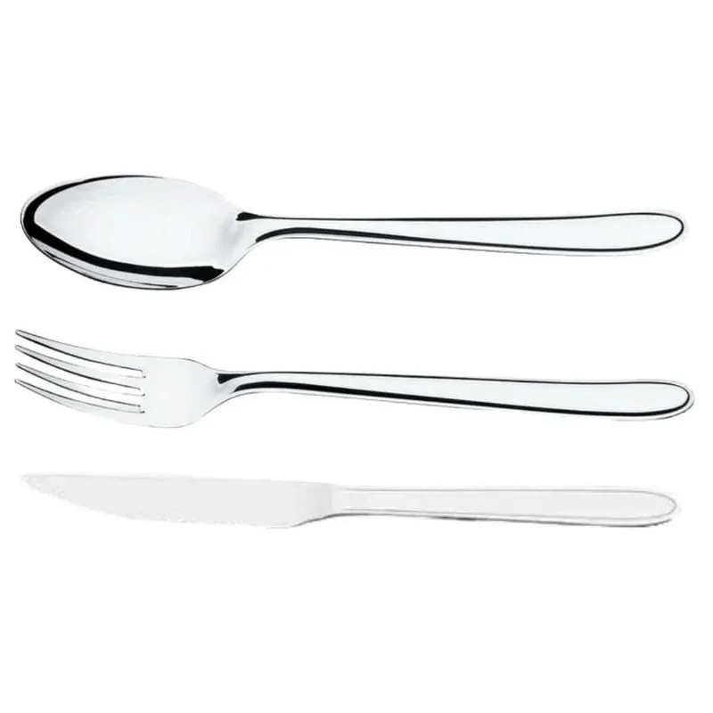 Faqueiro 72 Talheres Garfos Colheres Facas Churrasco Inox Restaurante Siena Mesa Posta Servir