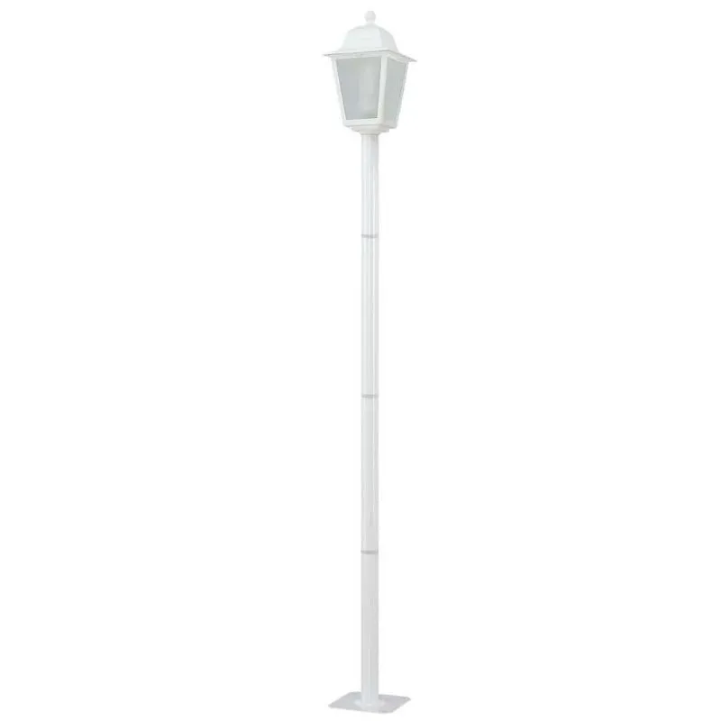 12 Postes Luminária 1,95m Praça Jardim Branco 1 Lâmpada Soberana Colonial Dital
