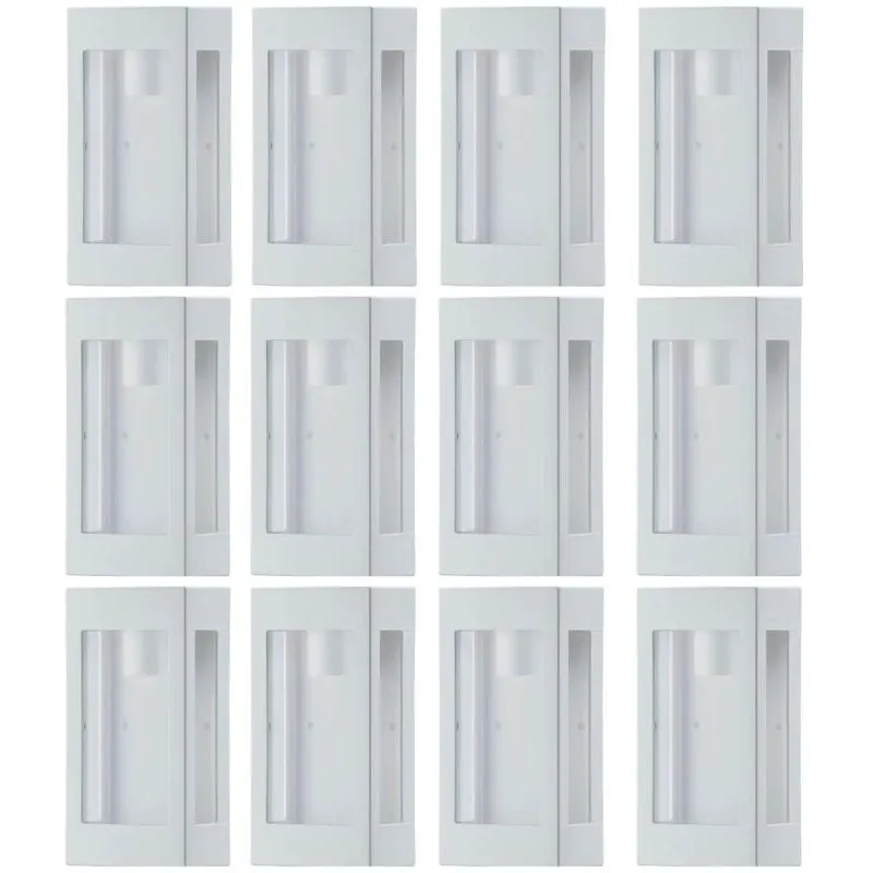 Conjunto 12 Luminárias Arandelas de Parede Branco Bivolt E27 Lente Transparente Prime Dital