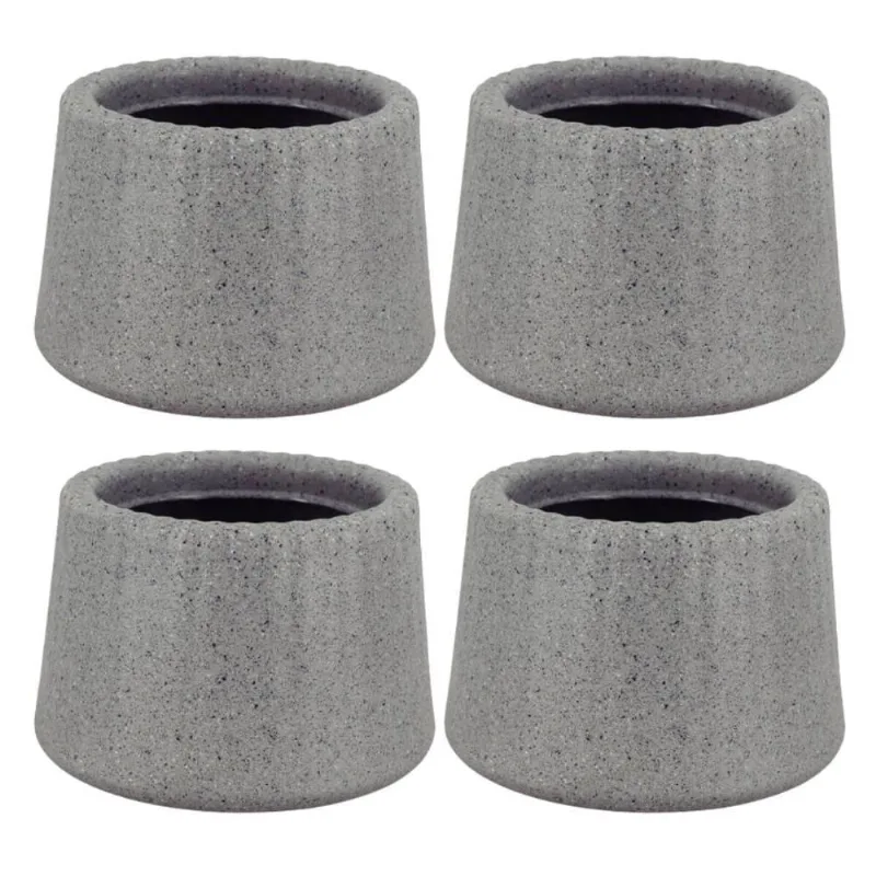Kit 4 Vasos Tramontina Lótus 8,5cm Granito Pedra Polietileno