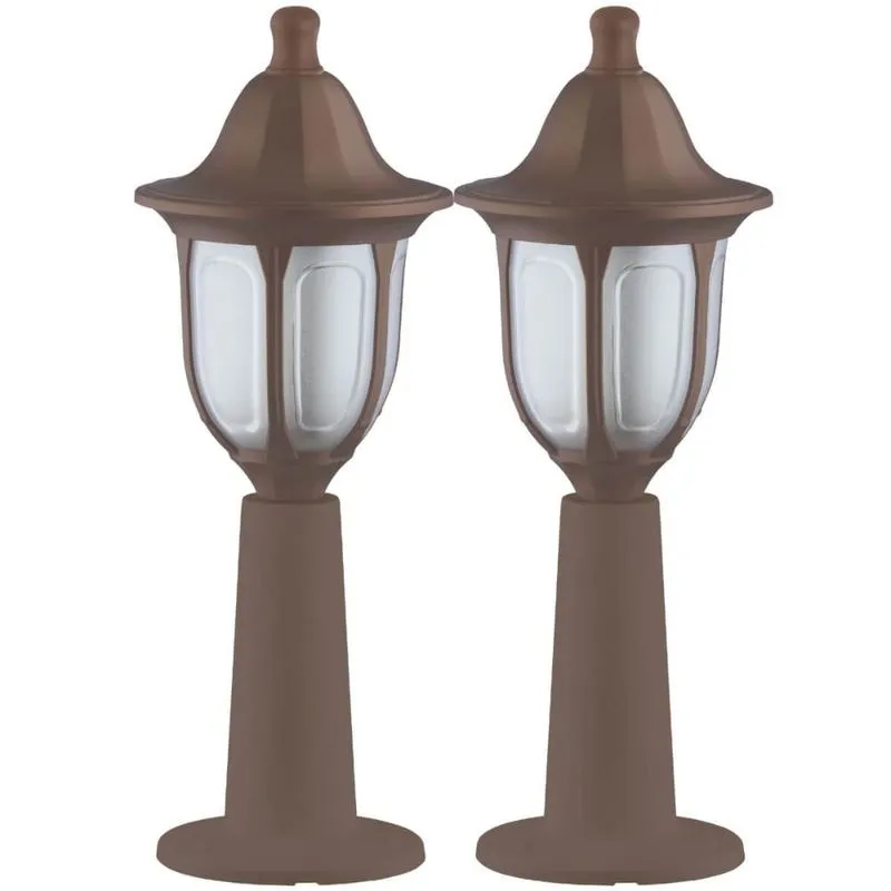 Kit 2 Balizadores para Jardim Termoplástico Lente Fosca E27 Modena Dital Luminária Externa Clássica