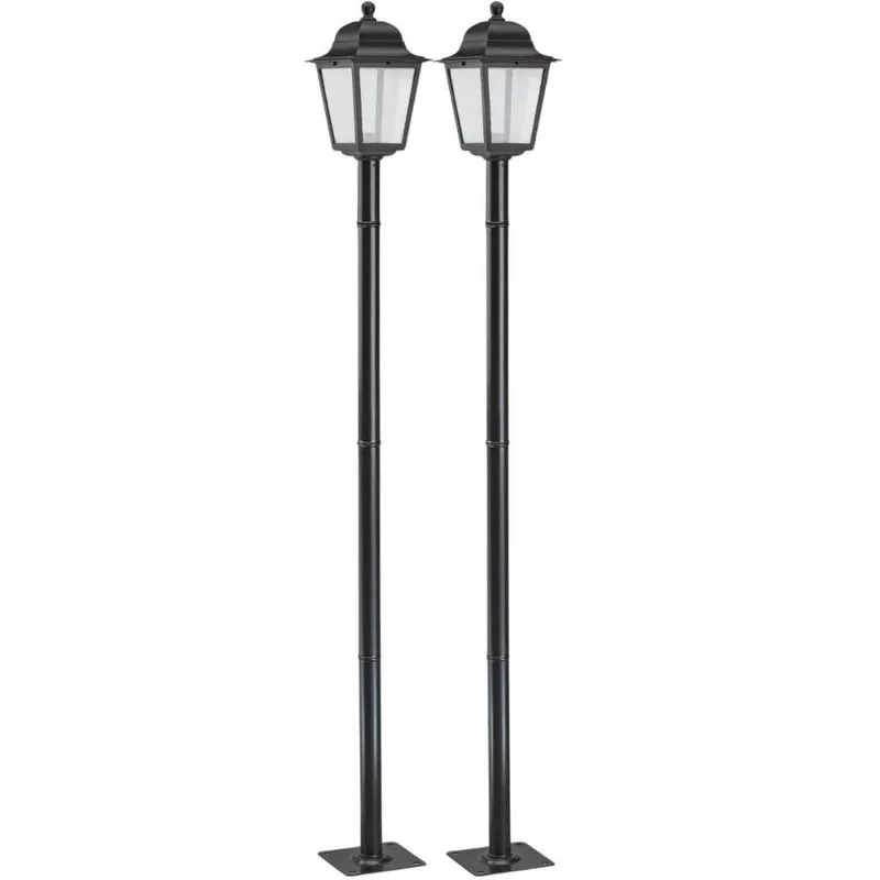 Kit 2 Postes para Jardim Iluminação Externa 1,95m Alumínio Termoplástico E27 Bivolt Soberana Dital