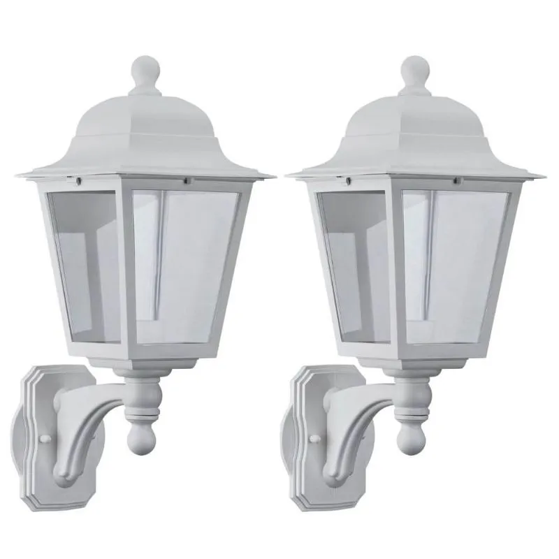 Kit 2 Arandelas Brancas Dital Iluminação Interna e Externa Bivolt Termoplástico Lâmpada E27