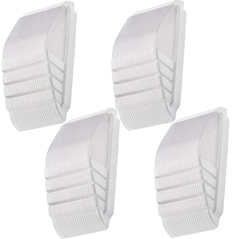 Kit 4 Luminárias de Parede Arandela Branca Face Dital Decorativa Jardins Garagens Fachadas Halls