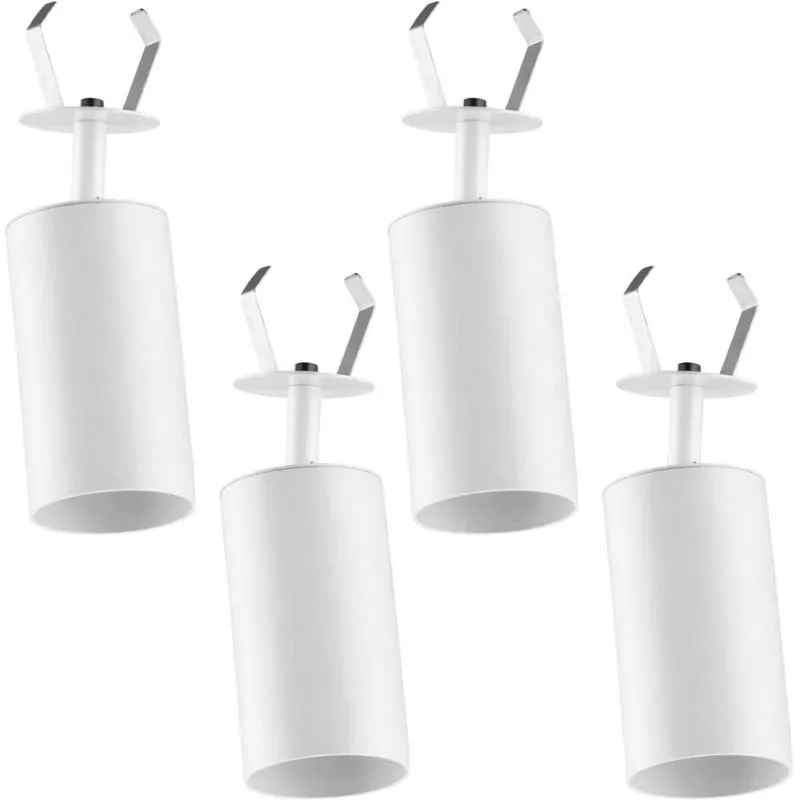 Kit 4 Luminárias Spots de Trilho Alumínio Direcionáveis 22cm Branco Quartos Salas Dital
