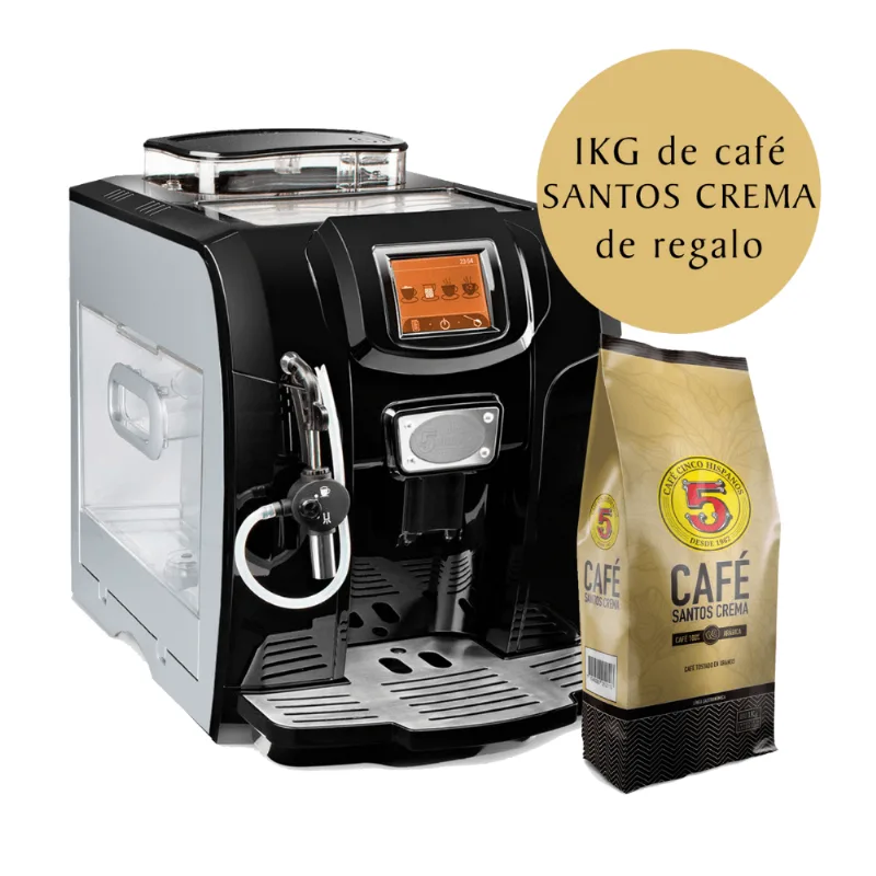 Cafetera expreso automática ME 712 BLACK+ Santos Crema ¡DE REGALO!