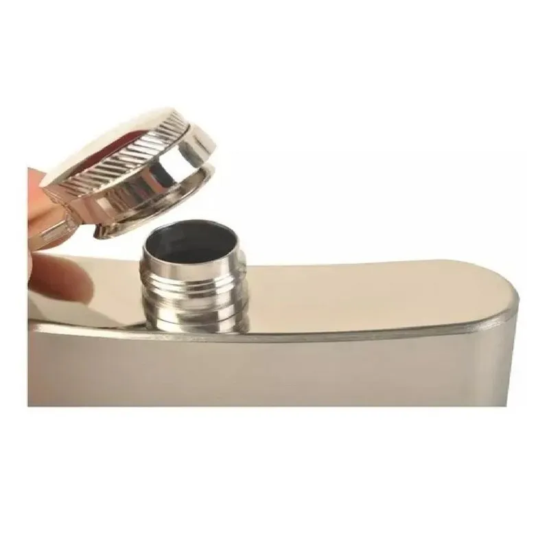 Cantil Porta Bebida De Bolso 235ml Inox 8oz Whisky Vodka Luxo