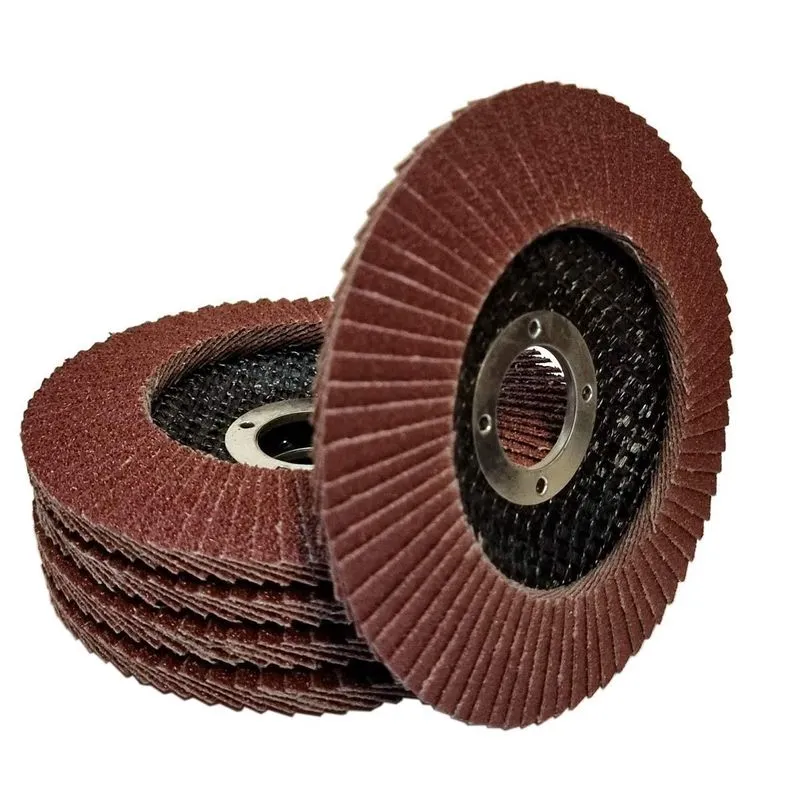 5 Discos Flap 115mm Grão 60 Óxido Alumínio Desbaste Aço Inox
