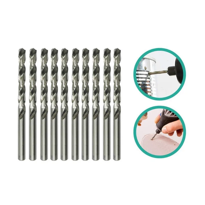 Kit 10 Mini Brocas 3Mm Fina Para Micro Retífica E Furadeira