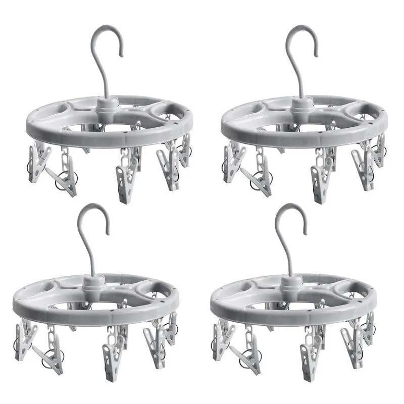 Kit 4 Mini Varal Varalzinho Com 12 Clips Para Roupa Íntimas