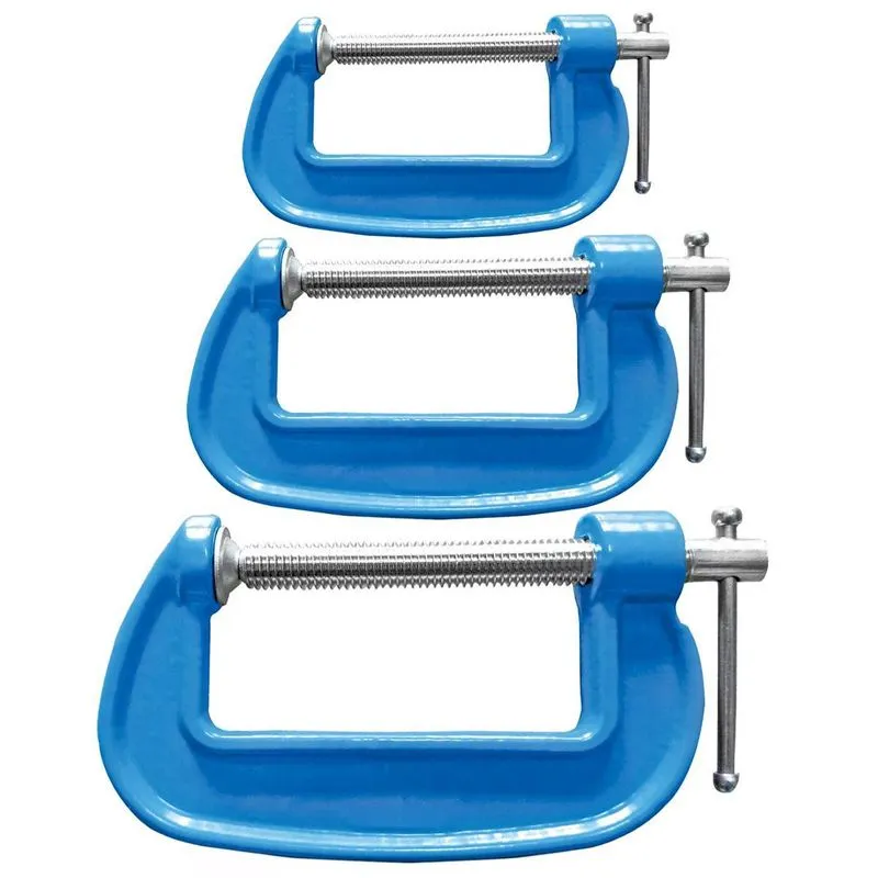 Kit 3 Grampos Sargento De Fixação Tipo C 2, 3 E 4 Pol.