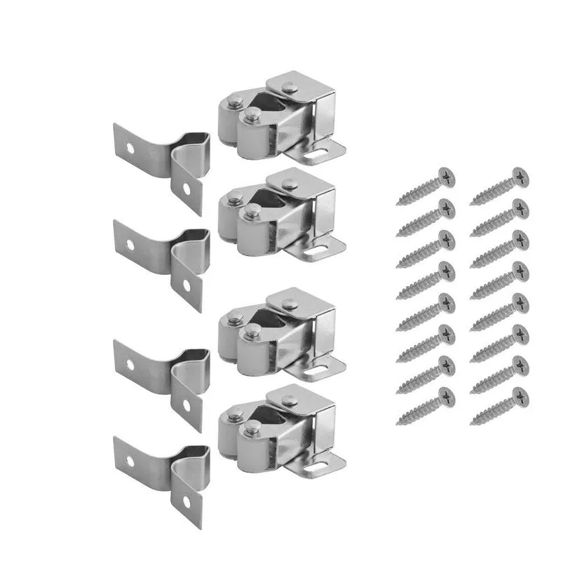 Kit 4 Fecho Rolete Para Porta Armário Móveis Madeira Rayco