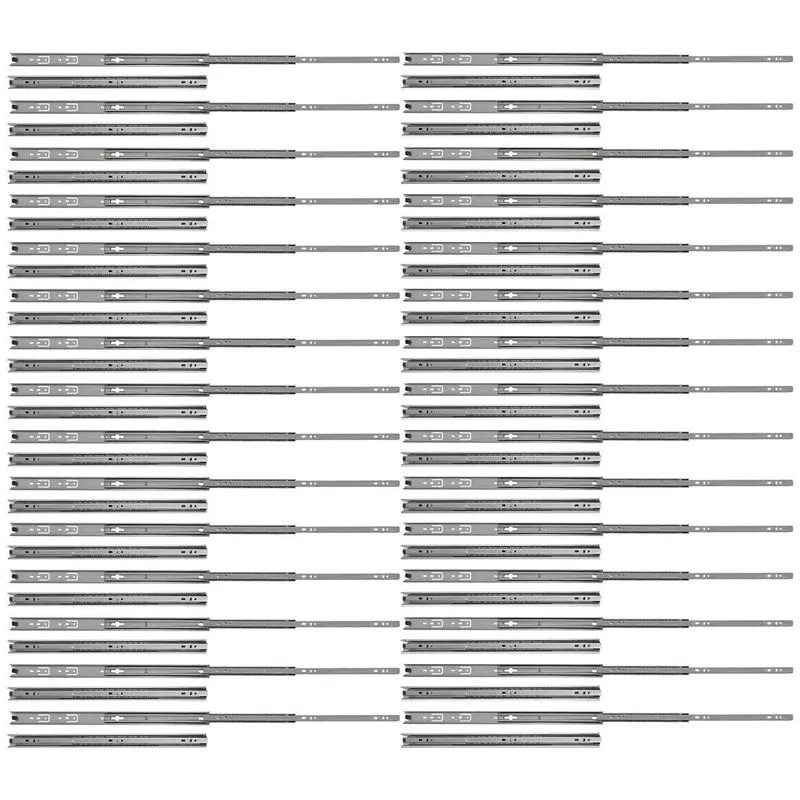 Kit 60 Corrediças Telescópica 45cm Para Gaveta Trilho 30 Par