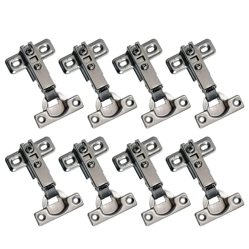 Kit 8 Dobradiças Retas Caneco 26mm Para Moveis Armário