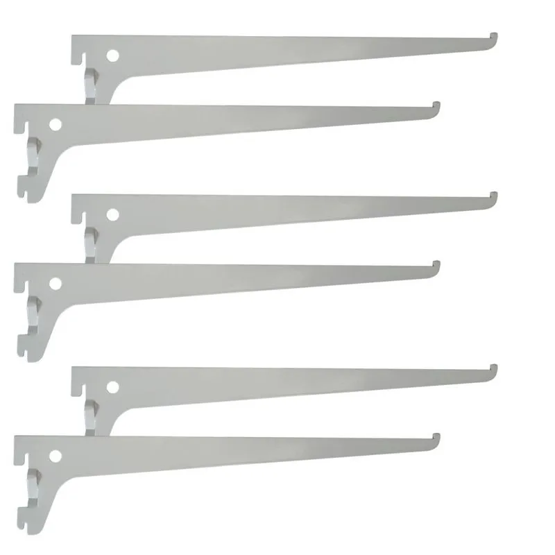Kit 6 Cantoneiras 30cm Suporte Trilho Cremalheira Prateleira