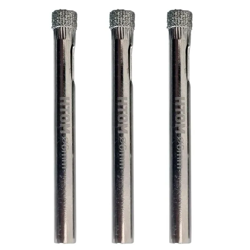Kit 3 Serras Copo Diamantada 6mm Porcelanato Cerâmica Vidro