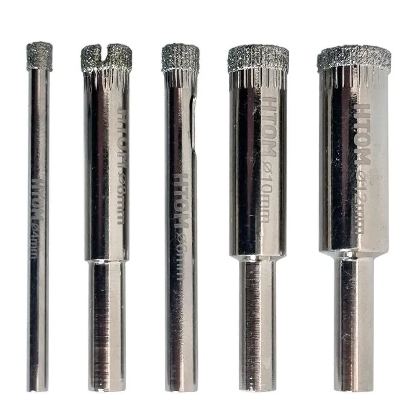 Kit 5 Serras Copo Diamantada 4 A 12mm Cerâmica Vidro Mármore