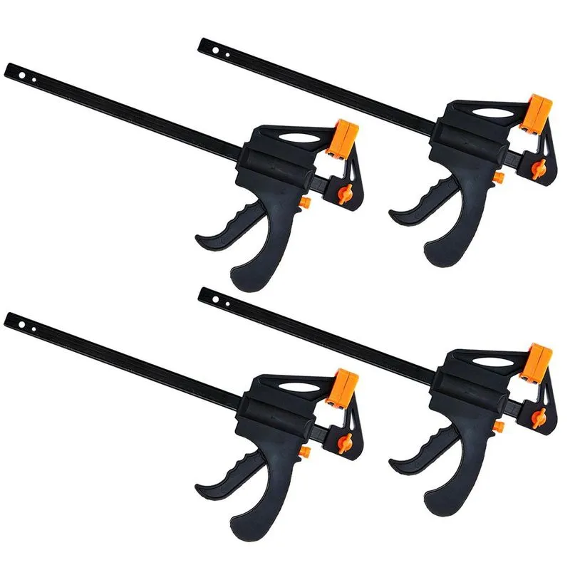 Kit 4 Grampos Sargento De Aperto Rápido 200mm Profissional