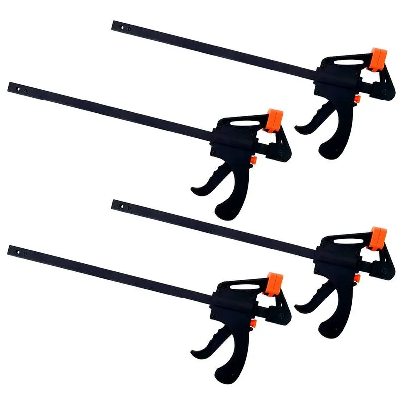 Kit 4 Grampos Sargento De Aperto Rápido 300mm Profissional
