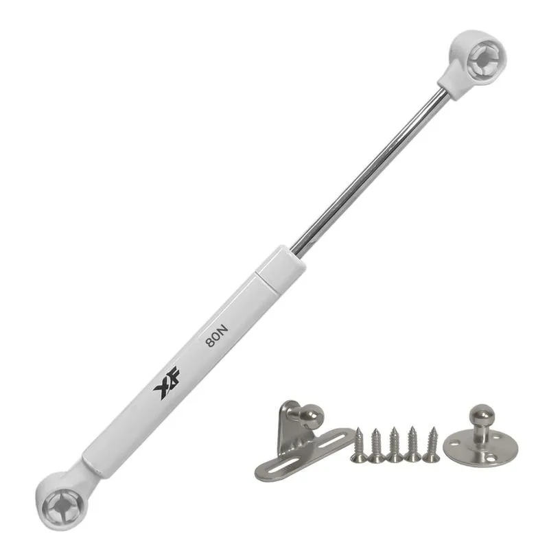 Pistão A Gás 245mm 80n 8kg Amortecedor Porta Armário Branco