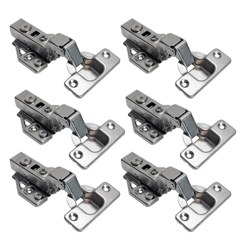 Kit 6 Dobradiça Super Curva Alta Caneco 35mm Amortecedor 3d