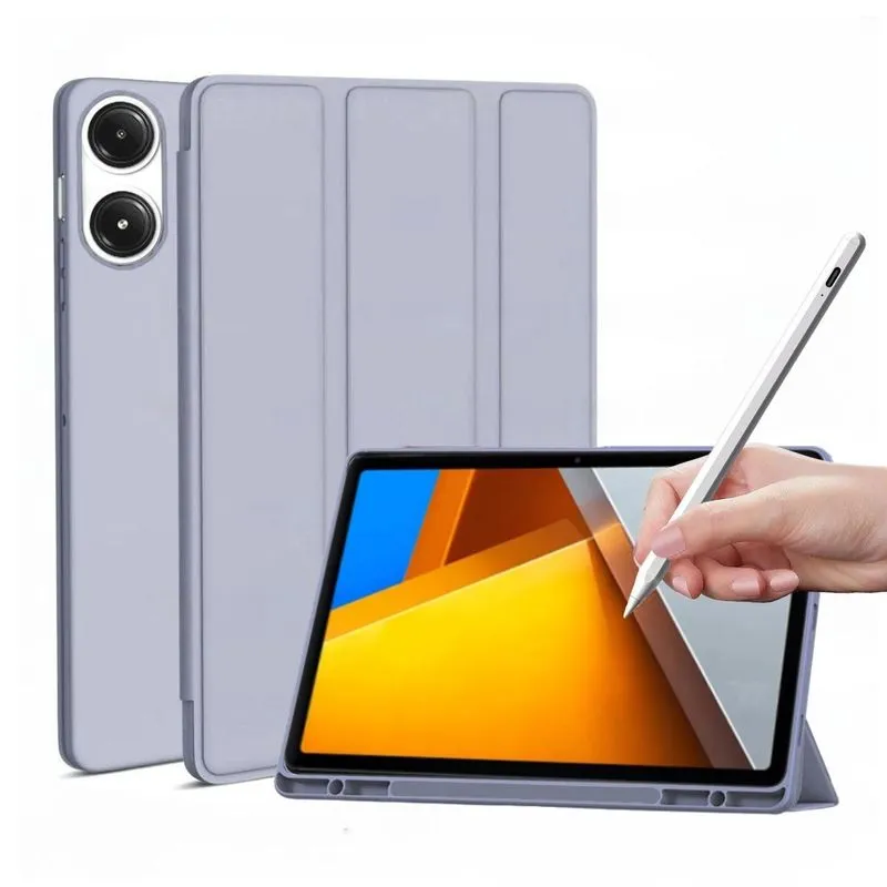 Capa C Slot Caneta Para Xiaomi Poco Pad 12.1 + Caneta Stylus