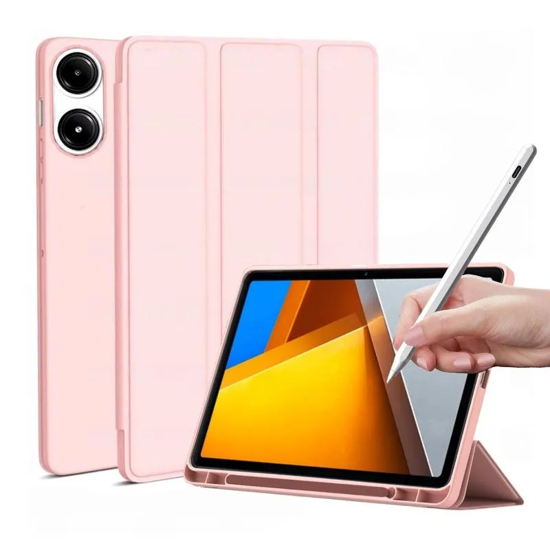 Capa C Slot Caneta Para Xiaomi Poco Pad 12.1 + Caneta Stylus