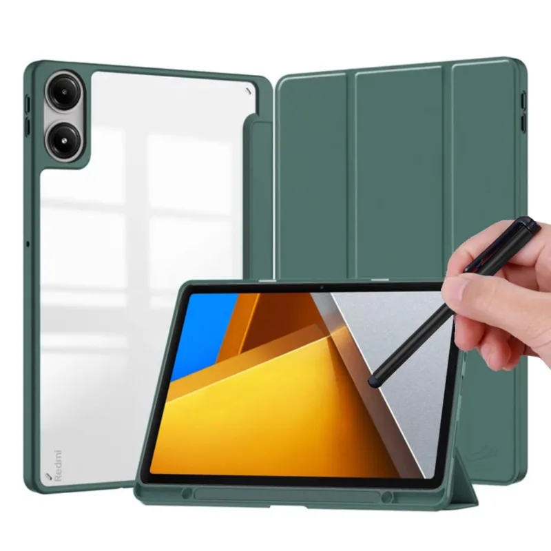 Capa Acrílico Slot Para Xiaomi Poco Pad 12.1 + Caneta Touch