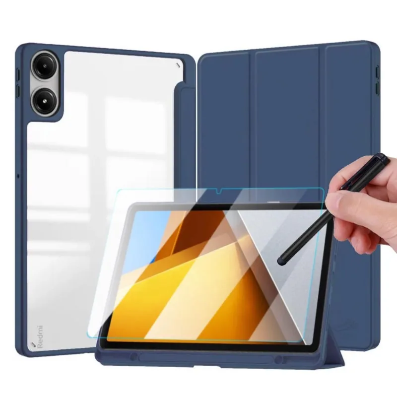 Capa Acrílico Slot Para Xiaomi Poco Pad 12.1 + Caneta + Vidro