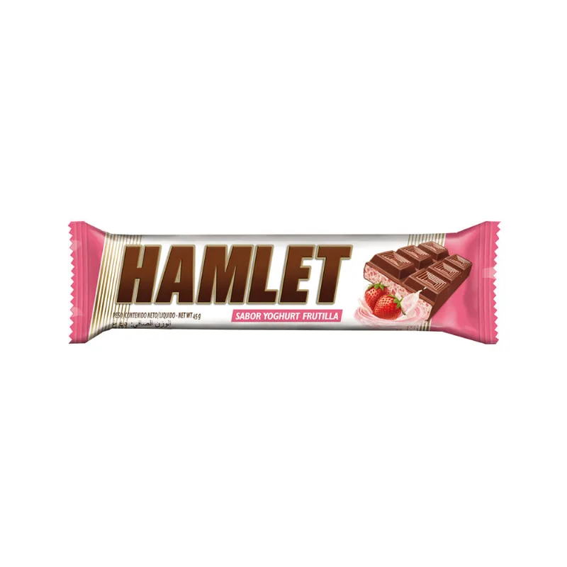 Barra de Chocolate Sabor Yoghurt Frutilla 45 Grs Hamlet